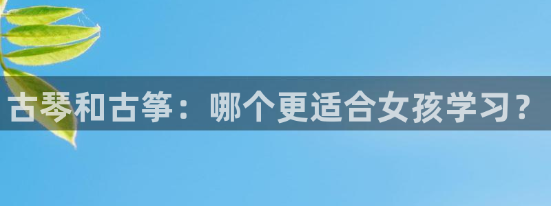 凯发平台k8：古琴和古筝：哪个更适合女孩学习？